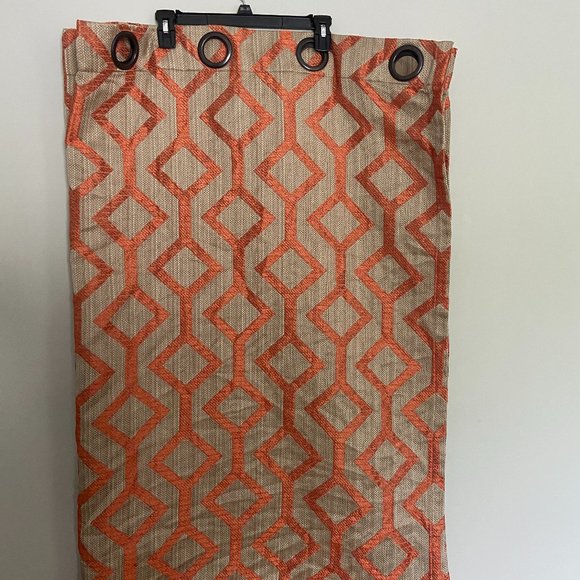 38 x 84 Stylish and Functional: Geometric Print Room Darkening Curtains 2 Panels - Picture 4 of 4